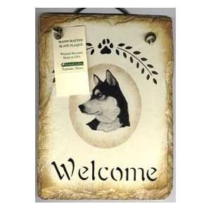  Siberian Husky Huskies 6x8 Hanging Welcome Slate