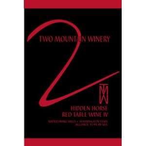  Two Mountain Hidden Horse Red NV 750ml Grocery & Gourmet 