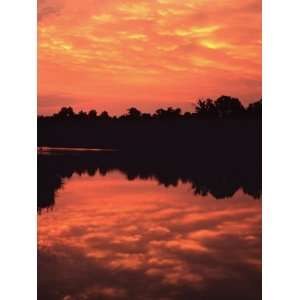 Sunrise on Fish Pond, Washington County, Missouri, USA Photographic 