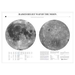  AMEP Raised Relief Map of the Moon, 22L x 34 in. W 