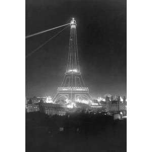  Vintage Art Eiffel Tower at Night   19902 4