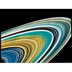  Saturns Rings, as Depicted by Voyager Spacecraft 