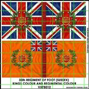  Victrix 28mm Flag Sheets 35th Regt Sussex (2 flags 