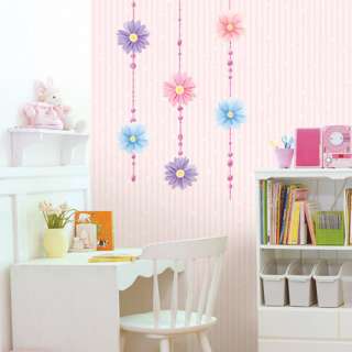 Crystal Flowers Adhesive Wall STICKER Removable Decal  