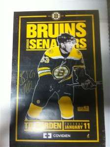 Brad Marchand Boston Bruins signed game day poster  