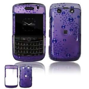 Purple Rain Drops Design Hard Case for BlackBerry Bold 2 9700
