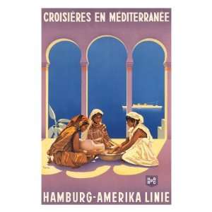 Hamburg Amerika Linie, Croisieres en Mediterranee Giclee Poster Print 