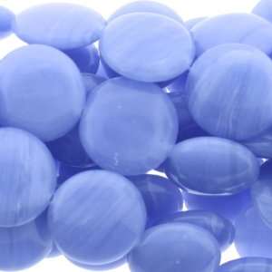  Synthetic Blue Lace Agate  Coin Puffy   16mm Diameter, No 