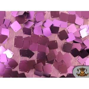 Square Dangle Tulle Sequin Fabric Purple / 55 Wide / Sold By the Yard 