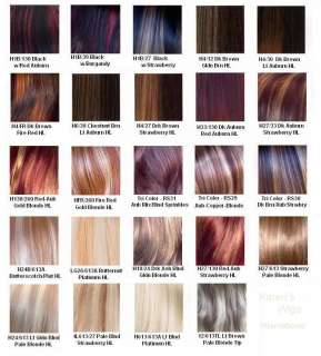 Color Charts items in Karens Wigs 