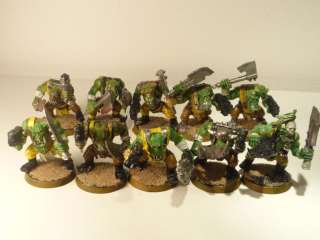 Warhammer 40K Army Space Ork Boyz Squad Painted  