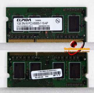 ELPIDA PC3 8500S 1GB RAM Memory EBJ11UE6BASA AE  