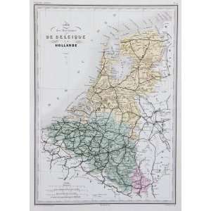  Huot Map of Belgium and Holland (1867)