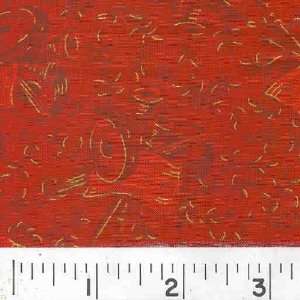  45 Wide MINUET   RED Fabric By The Yard Arts, Crafts 