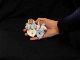 OOAK Babies ♥ Hand Sculpted Art Dolls ♥ Gorgeous 3inch Twin 