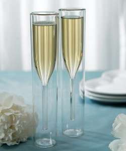 Contemporary Double Walled Wedding Toasting Flutes $5off EA ADDT ITEM 