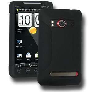 New Amzer Silicone Skin Jelly Case Black For Htc Evo 4g Fashionable 