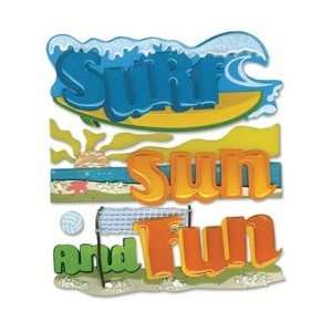   Stickers Surf Sun Fun Word SPJB 354; 3 Items/Order