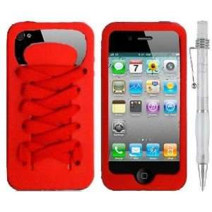  RED SHOE LACE Design   Silicone Protector Soft Phone Cover 