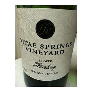  Vitae Springs Vineyard Riesling 2009 750ML Grocery 
