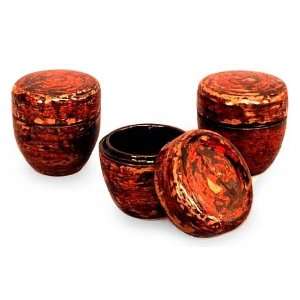    Lacquered bamboo boxes, Inherent (set of 3)