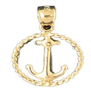   CleverEves 14K Gold Pendant Anchor 1.5   Gram(s) CleverEve Jewelry
