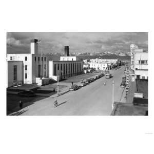  Anchorage, AK View of 4th Ave and Main Street Photograph 