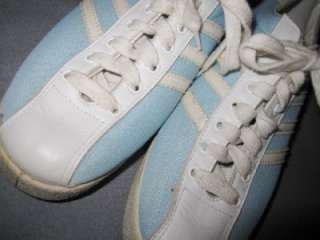   Vtg Adidas Made in France LOVE SET Tennis Court Shoes, Blue & White W8