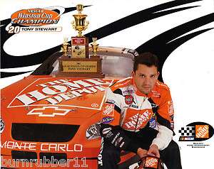 2003 TONY STEWART  #20 NASCAR POSTCARD  
