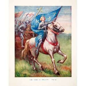   Knight Hundred Years War Art   Original Color Print
