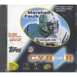  Topps Marshall Faulk Cybercard CD ROM Trading Card 
