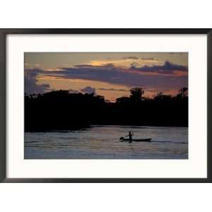  Boaters on  River at Sunset,  River Basin 