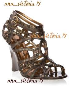 NWT Marciano Guess Brown Bronze LEATHER Gladiator Shoes  