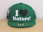 New Era 5950 Hat Cap DGK I Love Haters Motivation Green Black White 