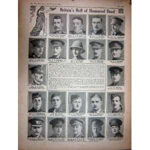  1916 WW1 Heroes Carter Fitton Blake WW1d Langmuir Scott 