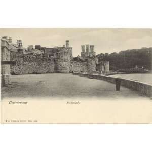  1905 Vintage Postcard Promenade Carnarvon Caernarfon Wales UK 