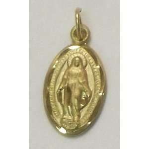   Religious Small Mother Mary Solid Gold Pendant 