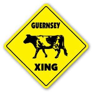  GUERNSEY CROSSING Sign xing gift novelty cow farm dairy 