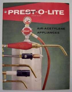 Prest O Lite Air Acetylene Appliances Brochure Torches, Special 