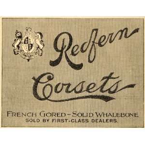  1900 Ad Redfern Corset Whalebone Fashion Garment French 