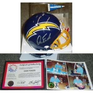  Dan Fouts Signed Chargers t/b Riddell Mini Helmet Sports 