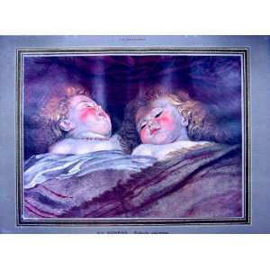  Rubens Sleeping Babies Portrait Fine Art Plates 1937