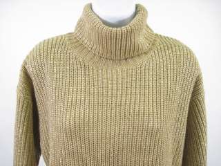 NINA CHARLES FOR KASPER Gold Turtleneck Sweater Size M  