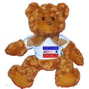  VOTE FOR DOGS Plush Teddy Bear with BLUE T Shirt Toys 