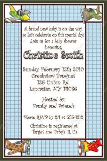 Airplane Pro Flyer Digital Baby Shower Invitation  