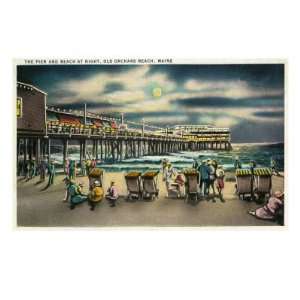  Old Orchard Beach, Maine, View of the Pier and Beach at 