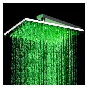 Factory drop ship 16 inch Stainless Steel Square LED Rainfall Shower 