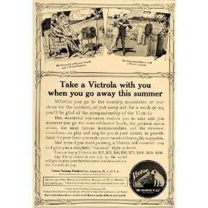 1913 Ad Victor Victrola Talking Machine Nipper Dog   Original Print Ad