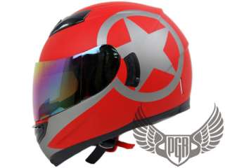 Dual Visor Full Face Motorcycle Helmet Matte Pink ~ M  