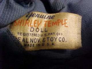 Original 1930s Shirley Temple Doll 18 tall original clothes & wig 